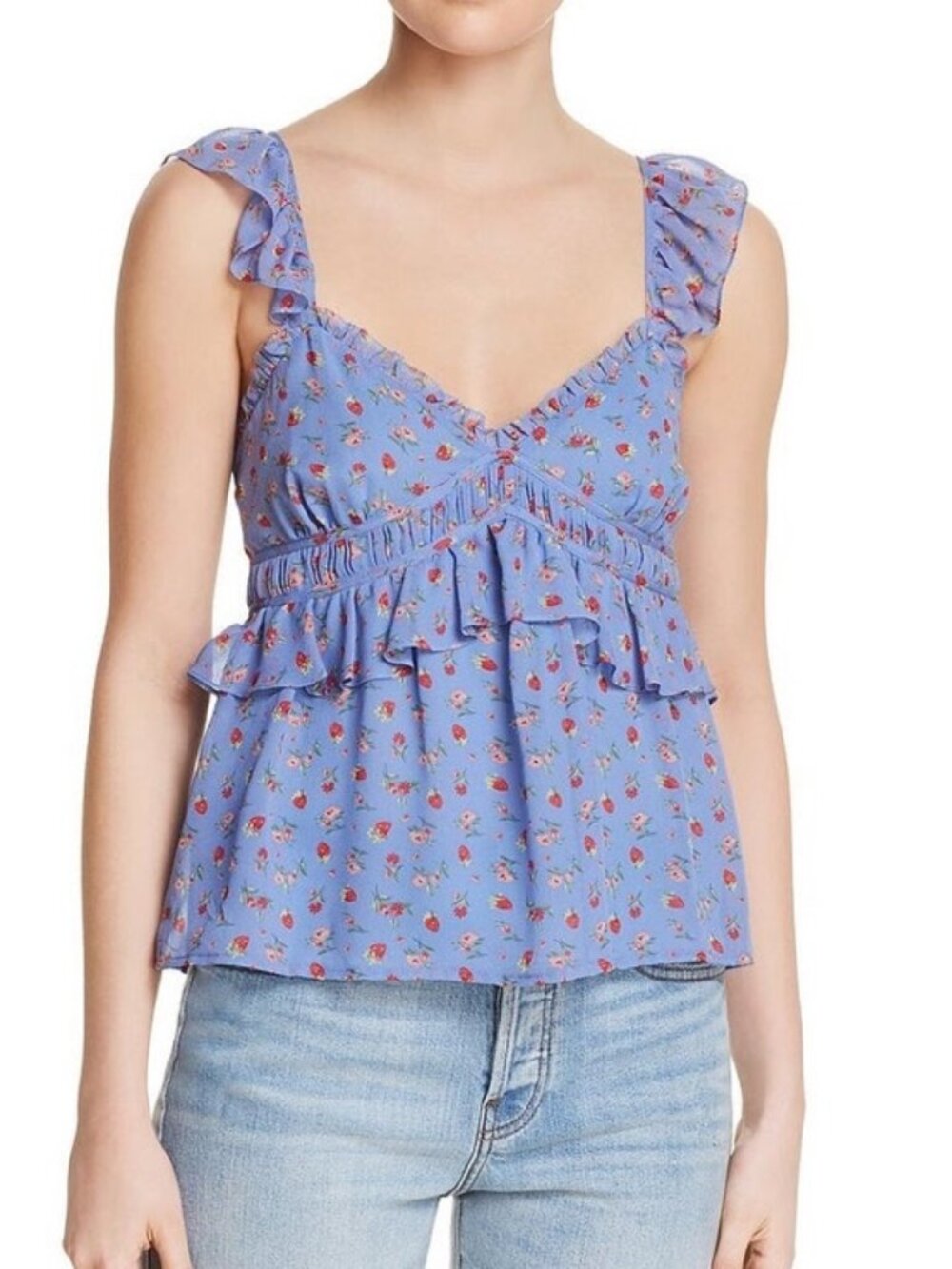**Joie Diondra Sleeveless Blouse — Blue, Small NWT**+